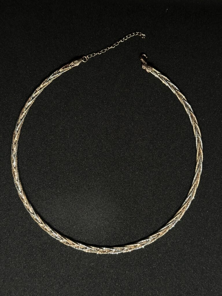Dazzlers Semi Stiff Chain Necklace Rose