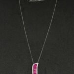 Red Stone Pendant Chain