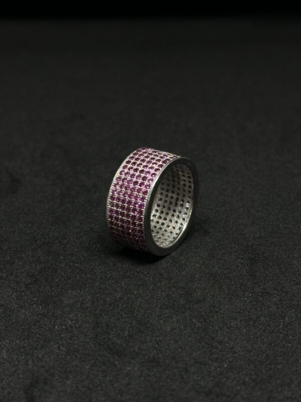 Elegant Red Gemstone Ring Kada