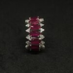 Queen Kada Ring with Red Gemstone