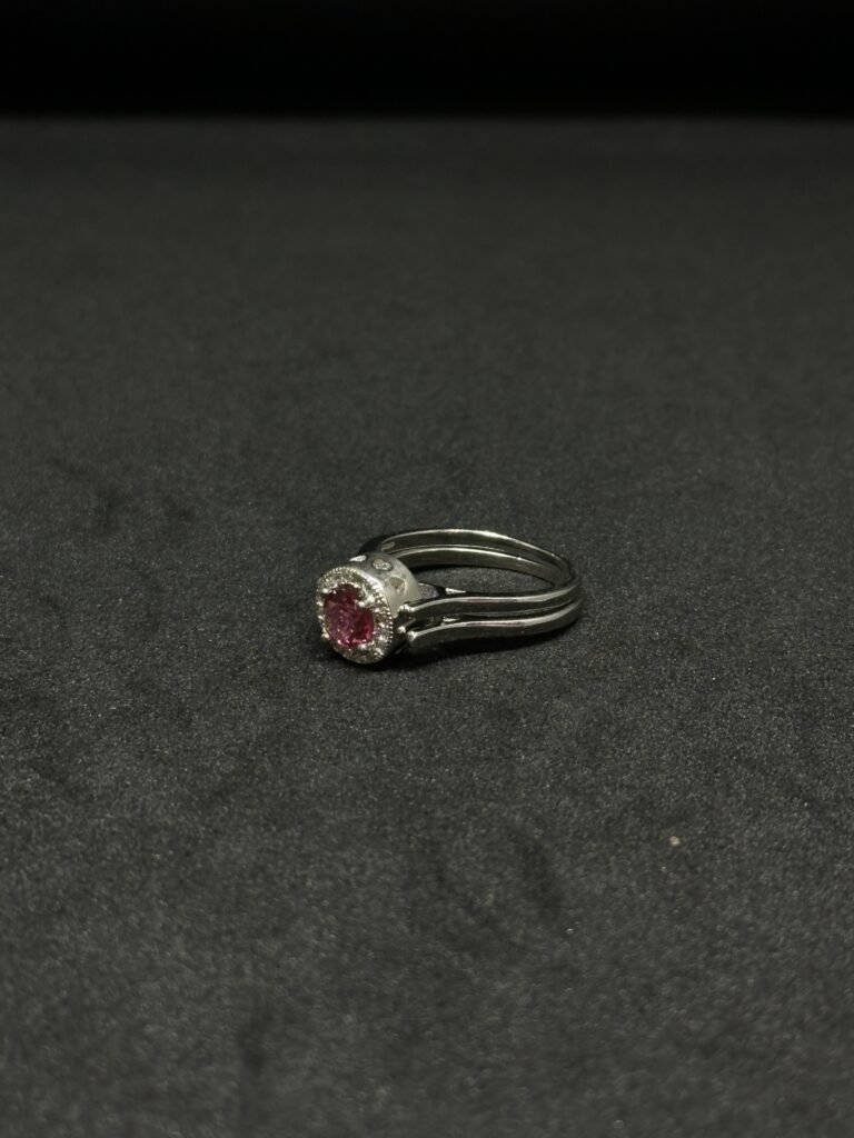 Dual-Stone Red & White Princess Ring
