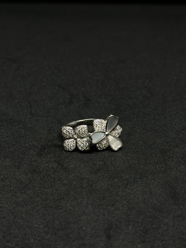 Two Flower Diamond Ring