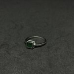 Elegant Green Stone Square Ring