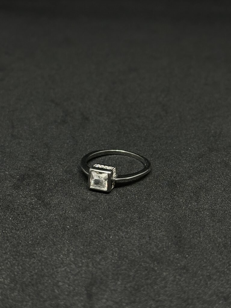 Elegant Square Diamond Ring