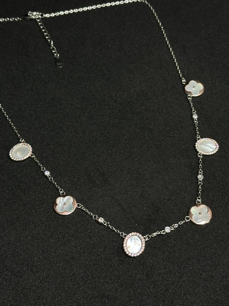 Rose Silver Chain Pendant