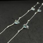 Heritage Payal: Sky-Blue Stone Elegance