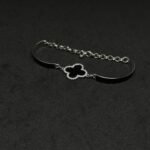 Elegant Black Flower Bracelet
