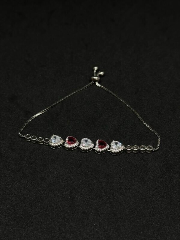 Heart-Shaped Diamond Bracelet