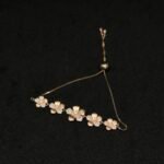 Rose Silver Flower Diamond Bracelet