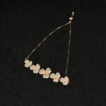 Rose Silver Bracelet with Diamond Petals