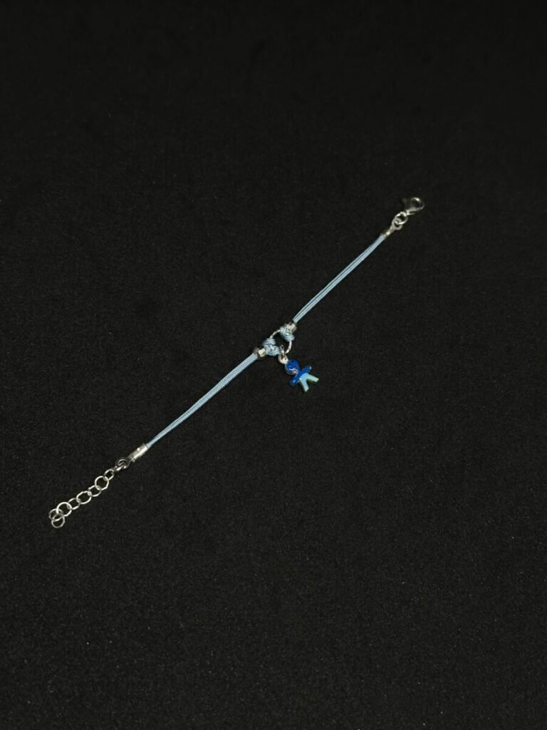 Cute Blue and Silver Baby Bracelet