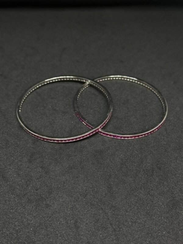 Stylish GenZ Pink Studded Bangles - Image 2