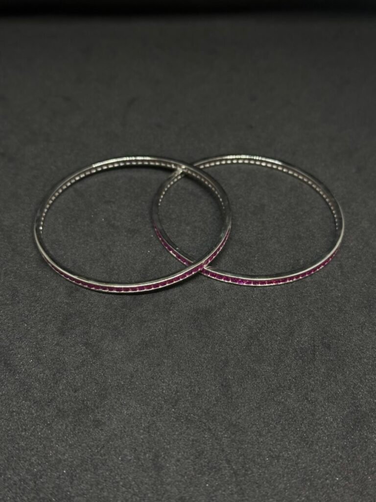 Stylish GenZ Pink Studded Bangles