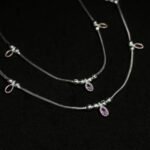 Simple and Elegant Payal with Oval Stud Diamonds