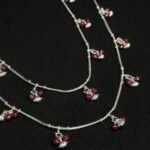 Elegant Pink Beaded Payal