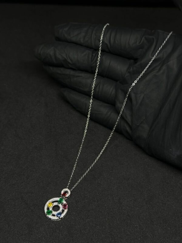 Beautiful Multi-Gemstone Chain Pendant for Women