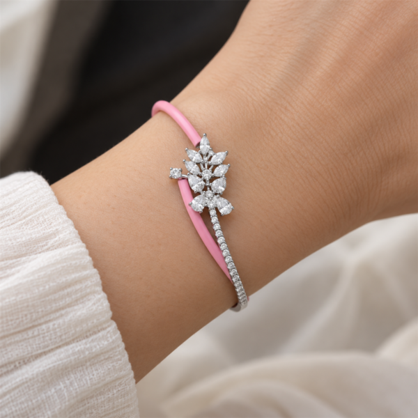 Pink Diamond Studded Bracelet - Image 1
