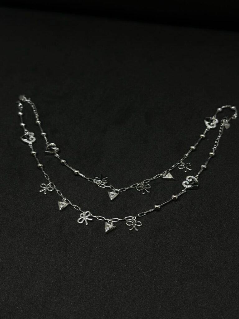 Elegant 925 Silver Payal Design