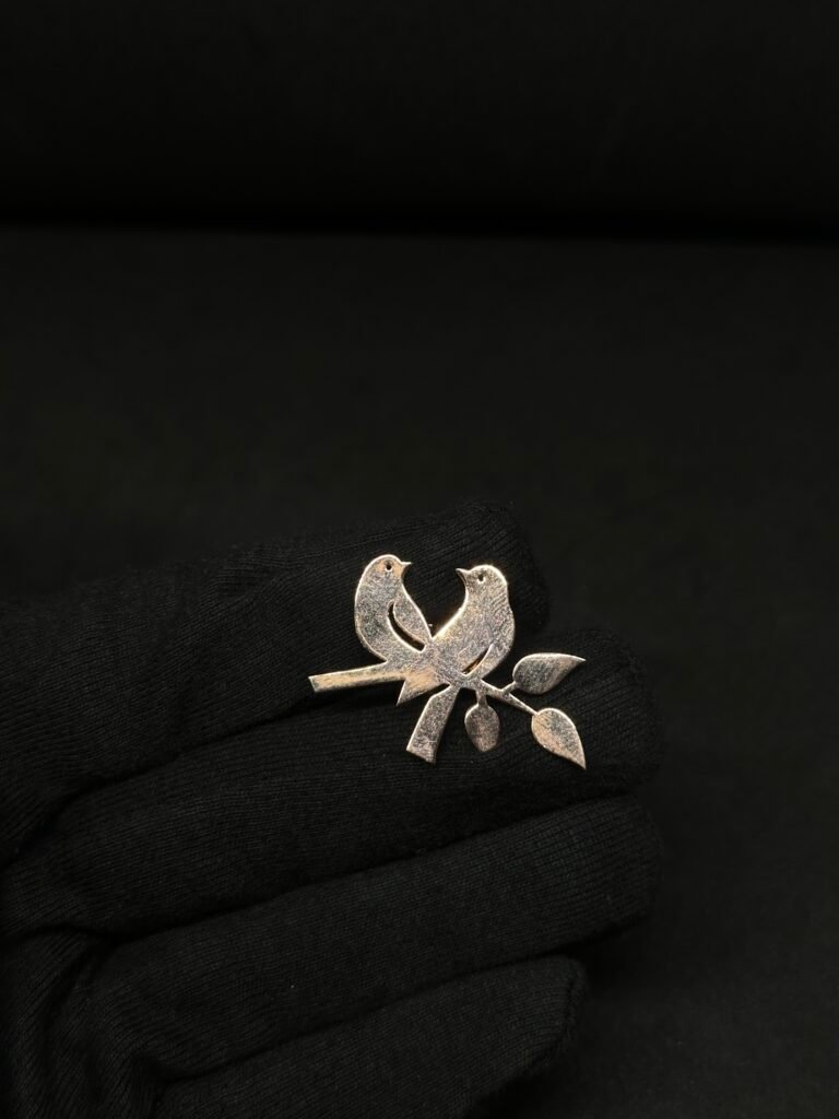 Lovebird Serenade Brooch