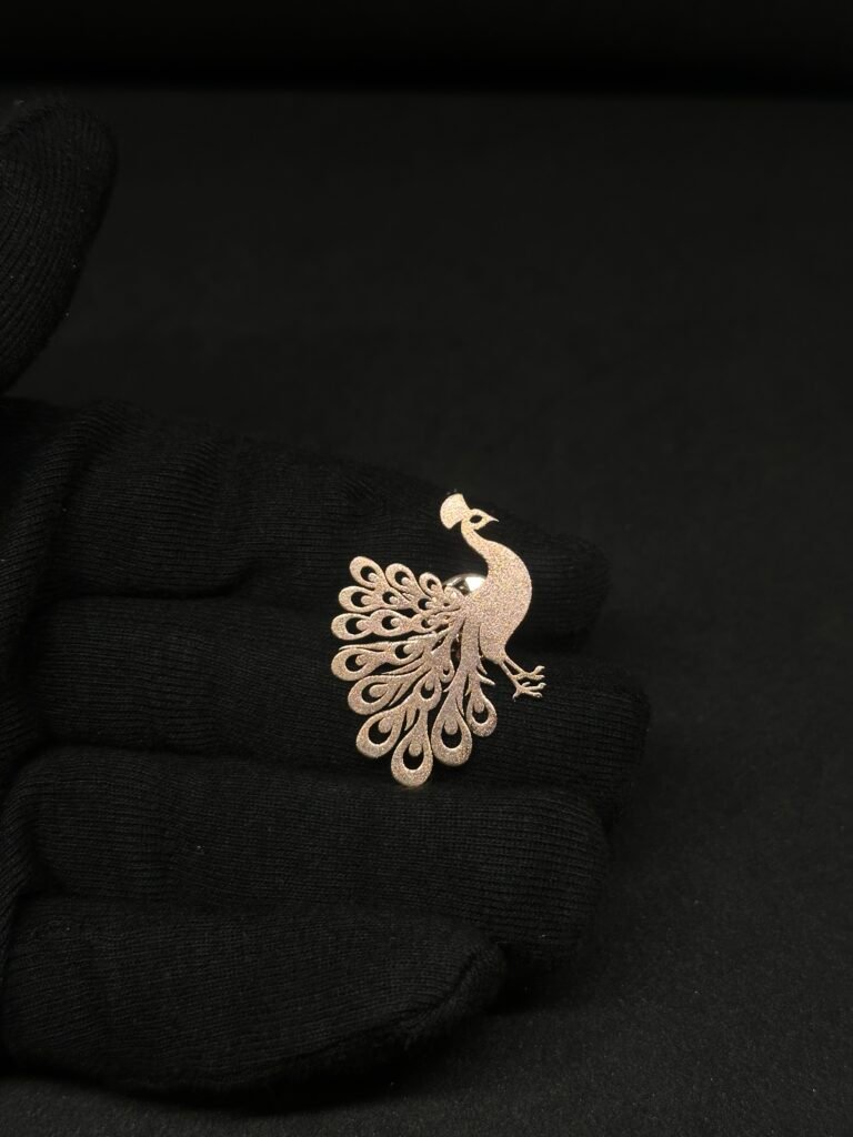 Elegant Peacock Brooch