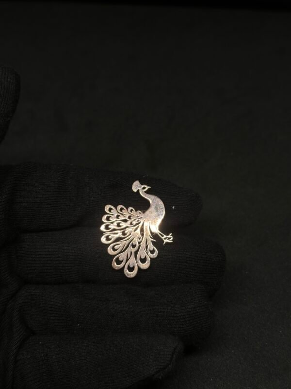 Peacock Plume Brooch — Glossy - Image 2