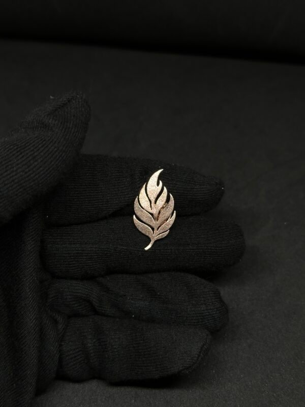 Aurora Leaf Brooch — Rose Silver - Image 2