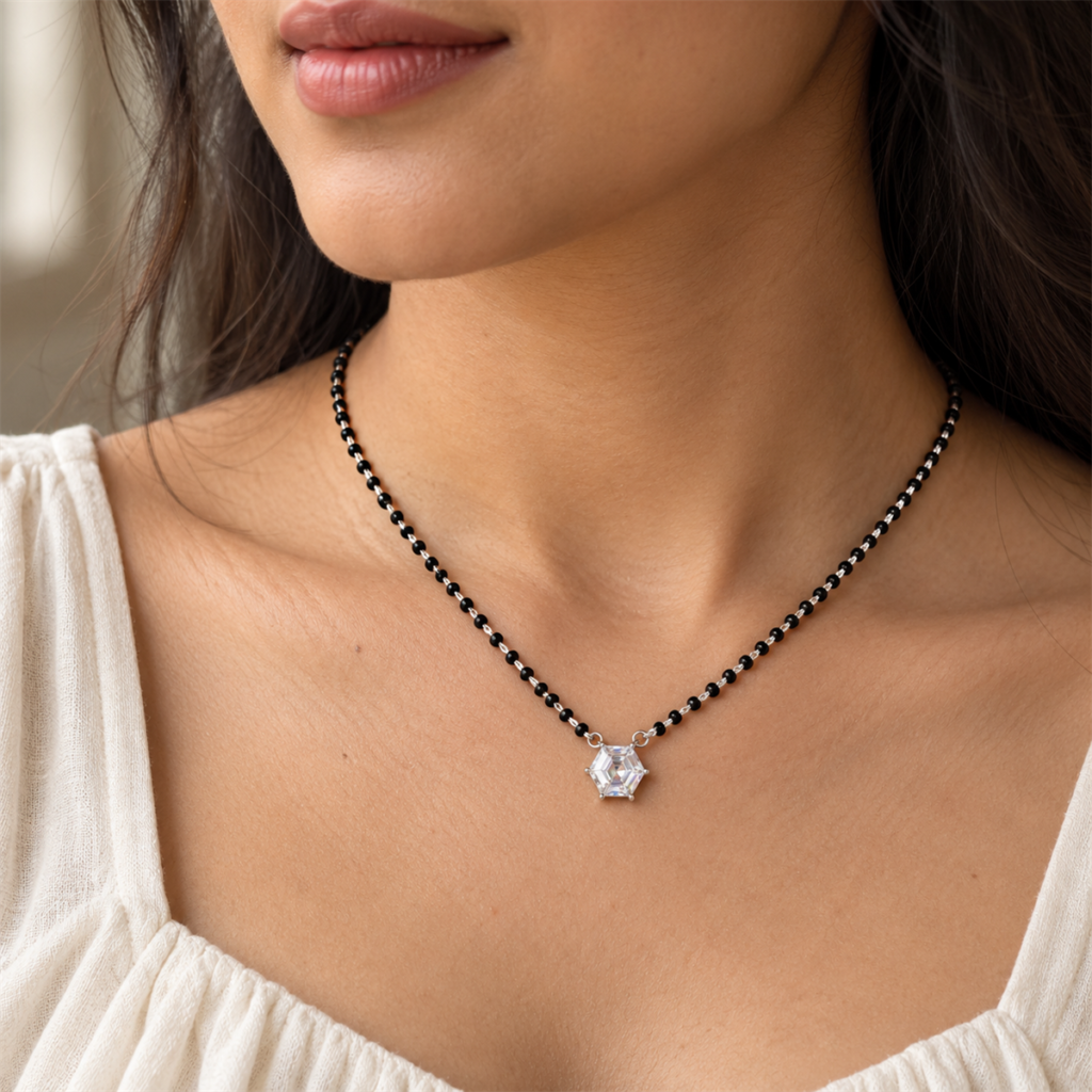 Elegant Hexagonal Mangalsutra