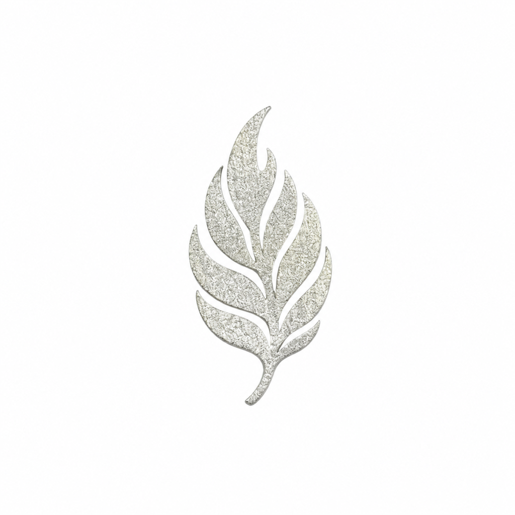 Aurora Leaf Brooch — Silver