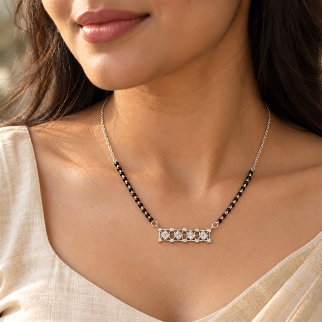 4 Diamond Set Mangalsutra