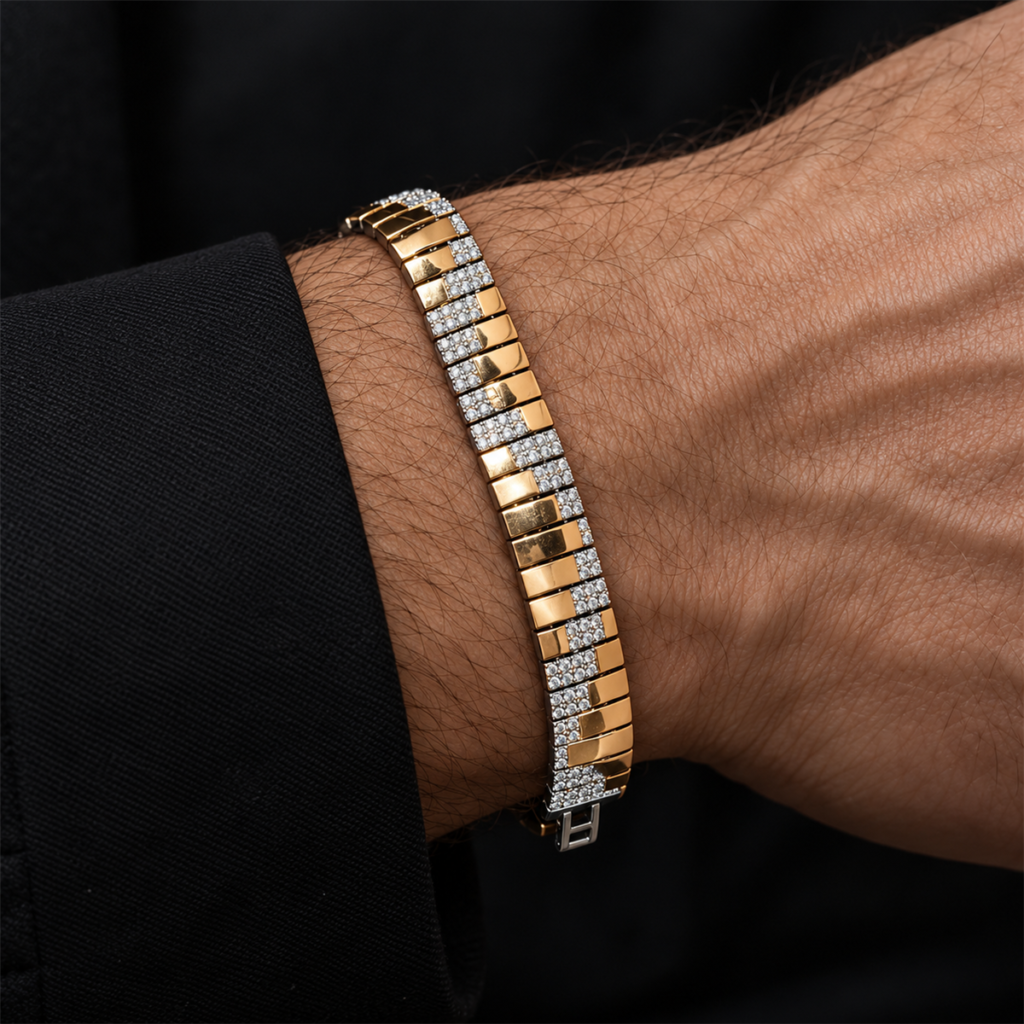 Elegant Diamond Swirl Bracelet
