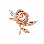 Velvet Rose Brooch — Glossy Rose Silver