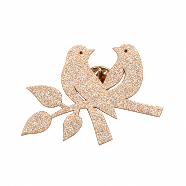 Lovebird Serenade Brooch - Image 3