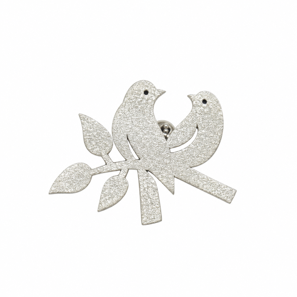 Lovebird Serenade Brooch
